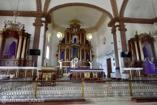 Altar and rails of Santa Rosa de Lima Church in Santa Rosa, Laguna