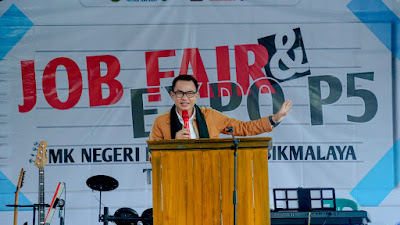 Kadisdik Jabar Buka Job Fair dan Expo P5 di SMKN Kadipaten Tasikmalaya