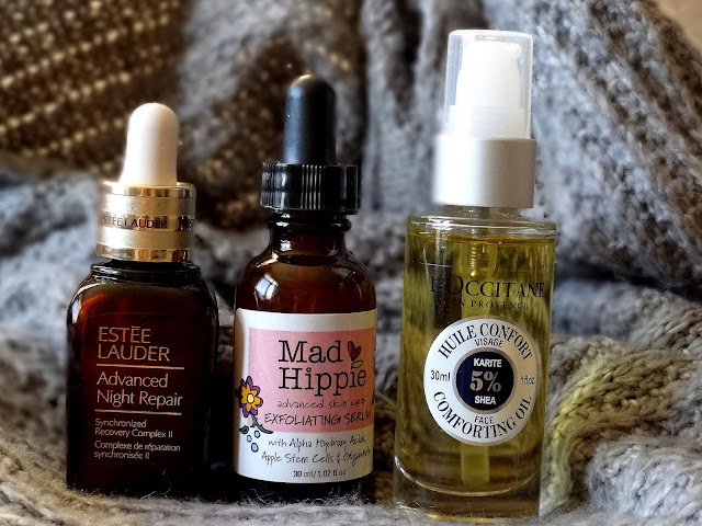 Three Skincare Loves for winter from loccitane, mad hippie, estee lauder