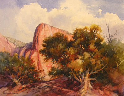 Roland Lee painting of Kolob Fingers area of Zion National Park