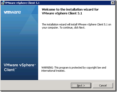 35_vSphere Client 5.1 Installation Welcome