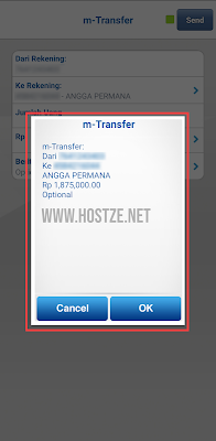 Konfirmasi Nomor Rekening Penerima - hostze.net
