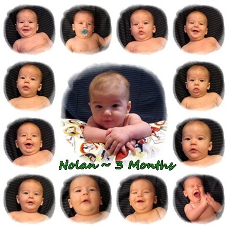 Nolan 3 months with text