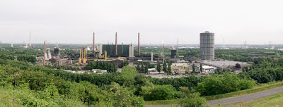 Image of the ArcelorMittal Coking plant Bottrop in a densely wooded area