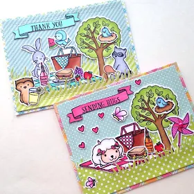 Sunny Studio Summer Picnic Card (mixed with other manufacturer's sets) by Ashley
