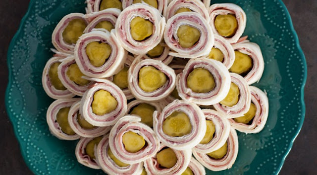 Classic Pickle Ham & Cheese Roll-ups #appetizer #snack