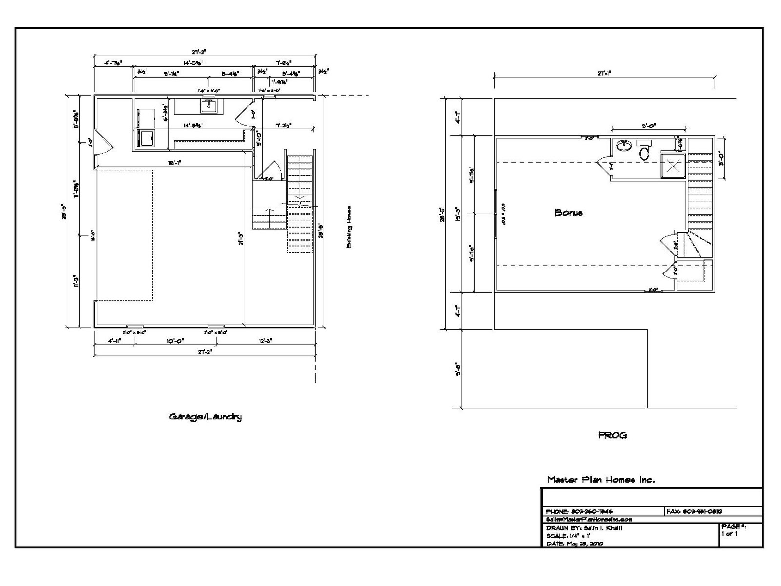 Attached Garage Addition Plans