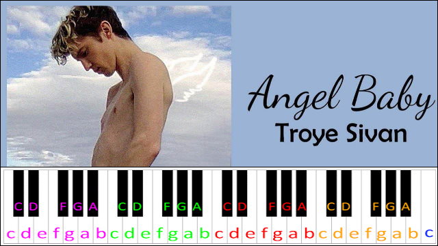 Angel Baby by Troye Sivan Piano / Keyboard Easy Letter Notes for Beginners