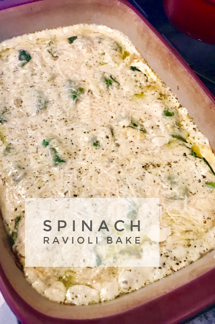 Spinach Ravioli Bake meatless casserole