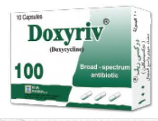 Doxyriv  دواء دوكسيريف,الأسم العلمي Doxycycline,دواء دوكسيسيكلين,Doxyriv 100 Caps,دواء دوكسيريف,إستخدامات دوكسيسيكلين,كيفية استخدام الدوكسيسيكلين ,إستخدامات Doxyriv  دواء دوكسيريف,جرعات Doxyriv  دواء دوكسيريف,الأعراض الجانبية Doxyriv  دواء دوكسيريف,التفاعلات الدوائية Doxyriv  دواء دوكسيريف,Doxyriv  دواء دوكسيريف لعلاج حب الشباب والوقاية من الملاريا,مضاد حيوي التتراسيكلين,فارما كيوت,دليل الأدوية المصري