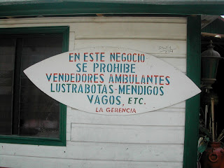 No beggars, La Ceiba, Honduras