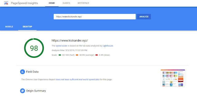 Check Kecepatan Blog Dengan PageSpeed Insight