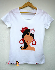 Camiseta serigrafiada flamenca Pikapic