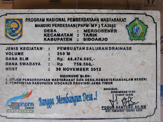 Prasasti Marmer PNPM Kec.Tarik Sidoarjo