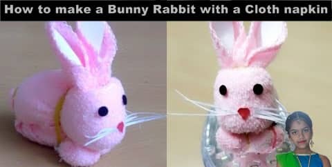 How to make a Bunny Rabbit Crafts with a Cloth Napkin