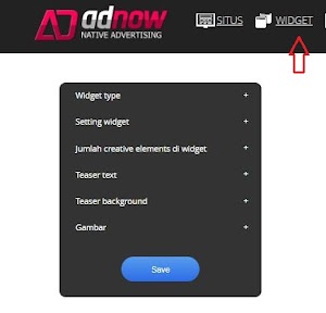 Cara Mendaftar dan Memasang Widget Iklan AdNow  di Blog