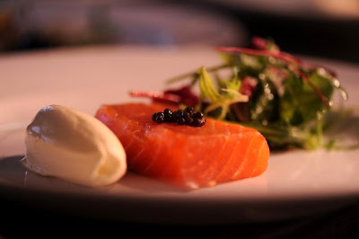 Pavé of Nut Tree smoked Orkney salmon - The Nut Tree