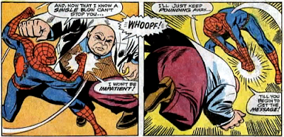 Amazing Spider-Man #61, don heck, john romita, spider-man punches the kingpin in the stomach