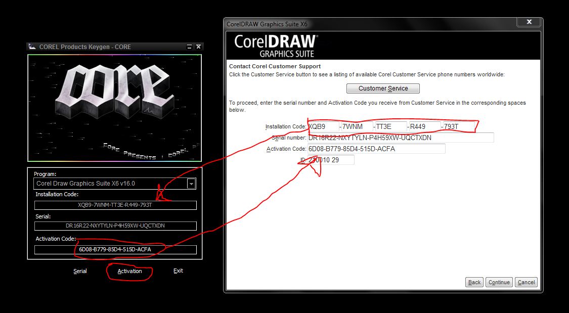 corel draw x6 activation code