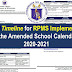 Adjusted Timeline for RPMS Implementation in view of the Amended School Calendar for SY 2020-2021