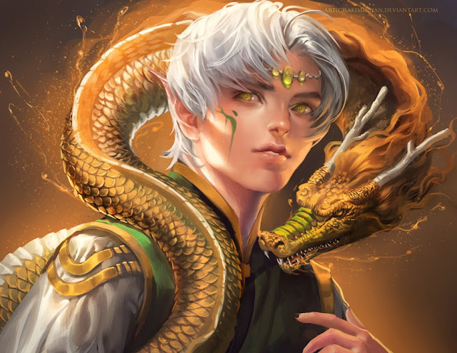 dragon boy,digital art dragon,sakimichan