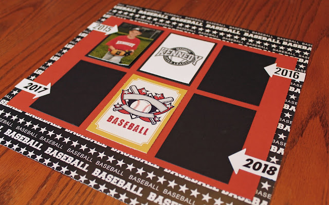 Baseball Scrapbook Page Cover Timeline Seasons Card Player