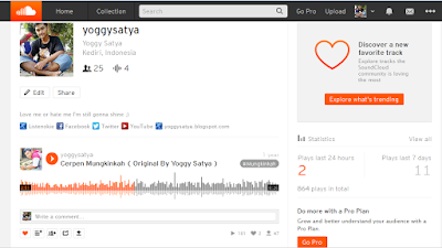 Screenshot akun soundcloud