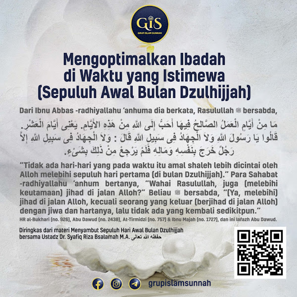 Audio ke-02: Materi Tematik ~  Pembahasan Amalan 10 Hari Pertama di Bulan Dzulhijjah Bag 02