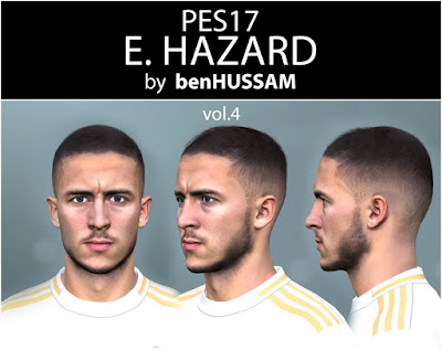 PES 2017 Faces Eden Hazard by BenHussam