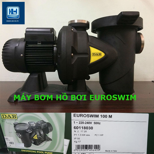 Máy bơm bể bơi công suất 1 ngựa 1 HP hot năm 2019 - Eurosiwm 100M DAB