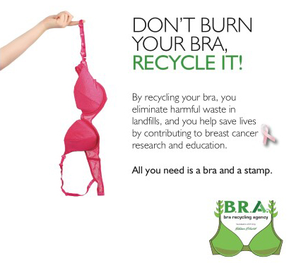 Trimming my waste: Week 11 (bra recycling)