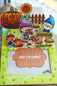 Sunny Studio Stamps: Sliding Window Home Sweet Gnome Fall Themed Card by Vanessa Menhorn