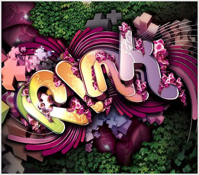 Pink 3D Graffiti Alphabet Art