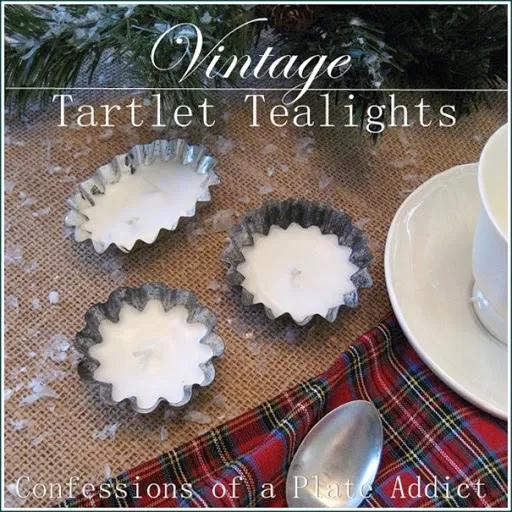 CONFESSIONS OF A PLATE ADDICT DIY Vintage Tartlet Tealights
