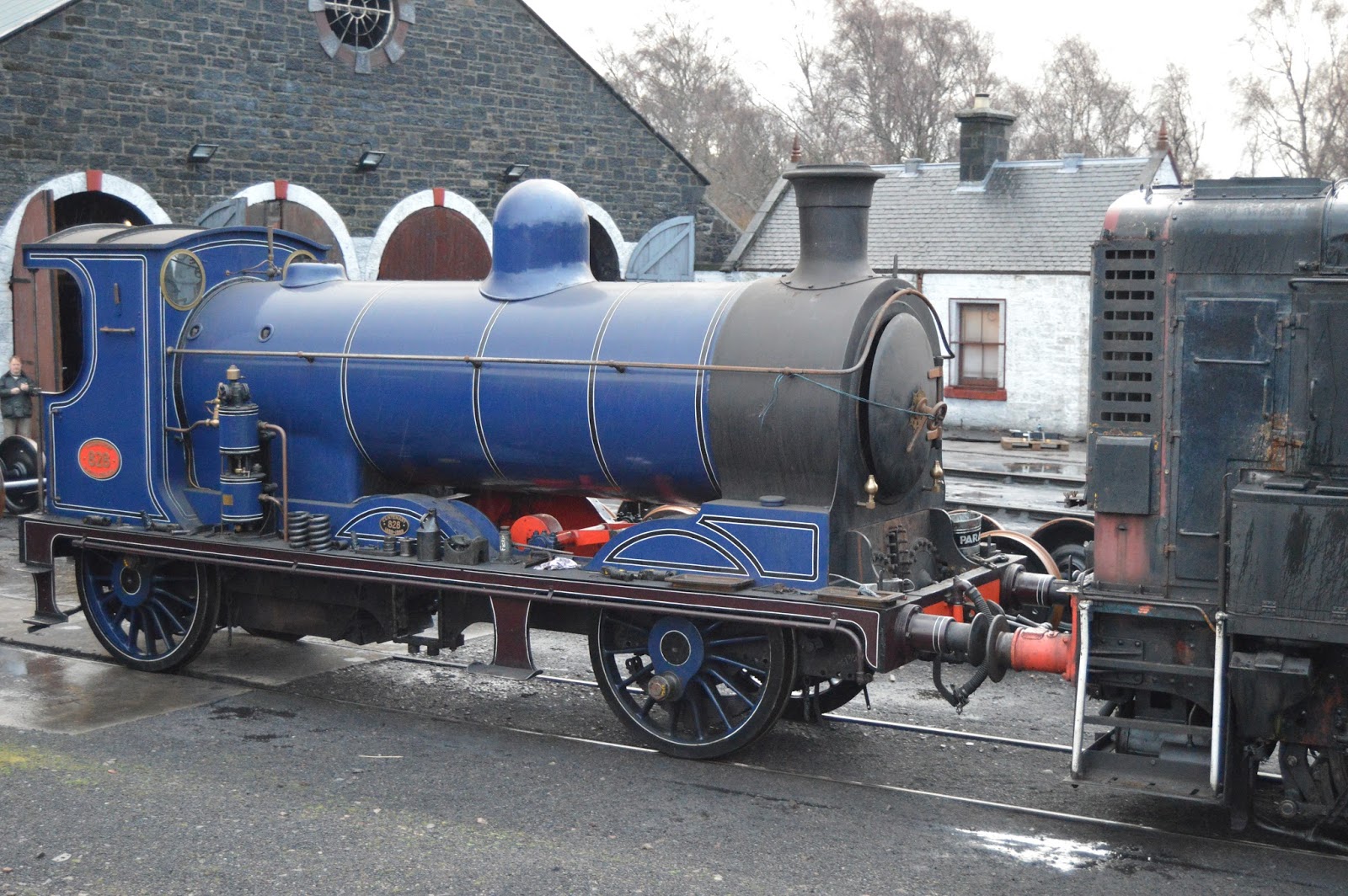 Restoring coaches at Aviemore: The carriage shed is 
