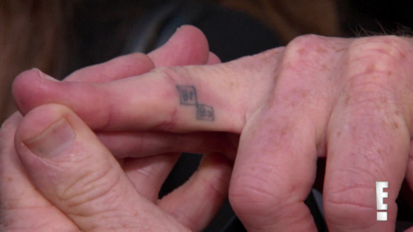 Bryan Cranston has “Br Ba,” (for Breaking Bad) tattooed on his ring finger.