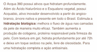 Esqualano, ácido hialurônico, creamy, peles maduras