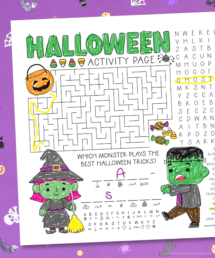 Free Printable Halloween Activity Page