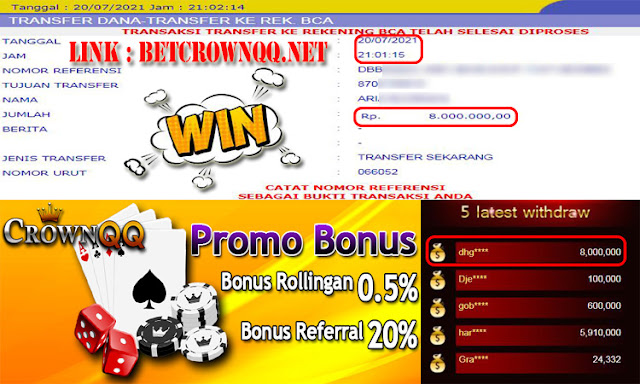 CrownQQ Agen DominoQQ BandarQ dan Domino99 Online Terbesar