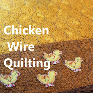 chicken wire quilt motif-ruler quilting-free motion quilting-quilt motif