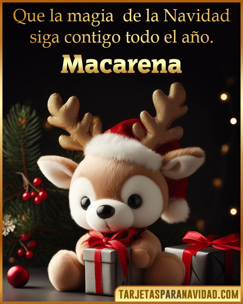 Felicitaciones de Navidad originales para Macarena