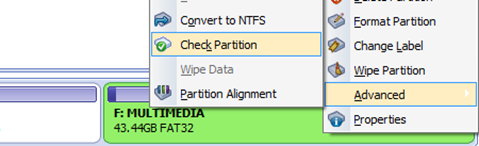 Check partition