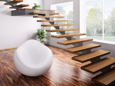 Ideas Wooden Stairs without Handle look so modern and clean