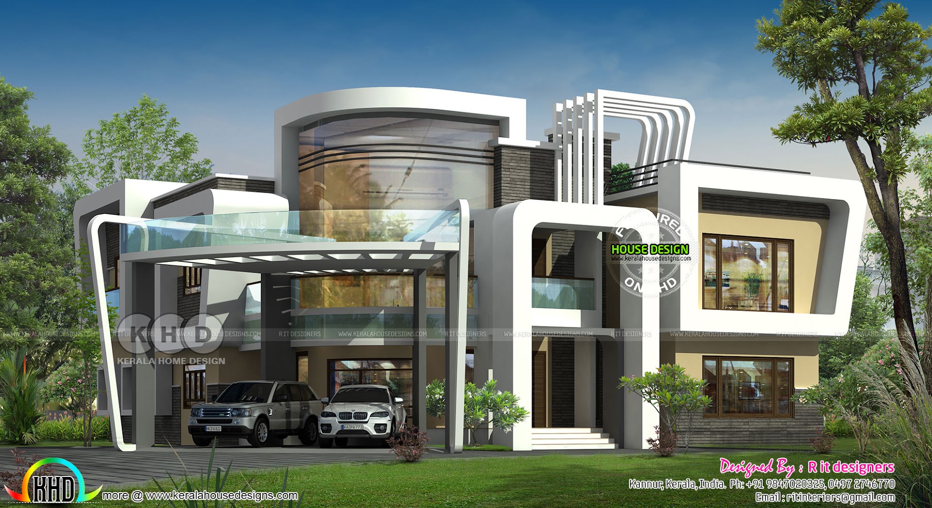 Unique ultra  modern  house  plan  Kerala home  design  
