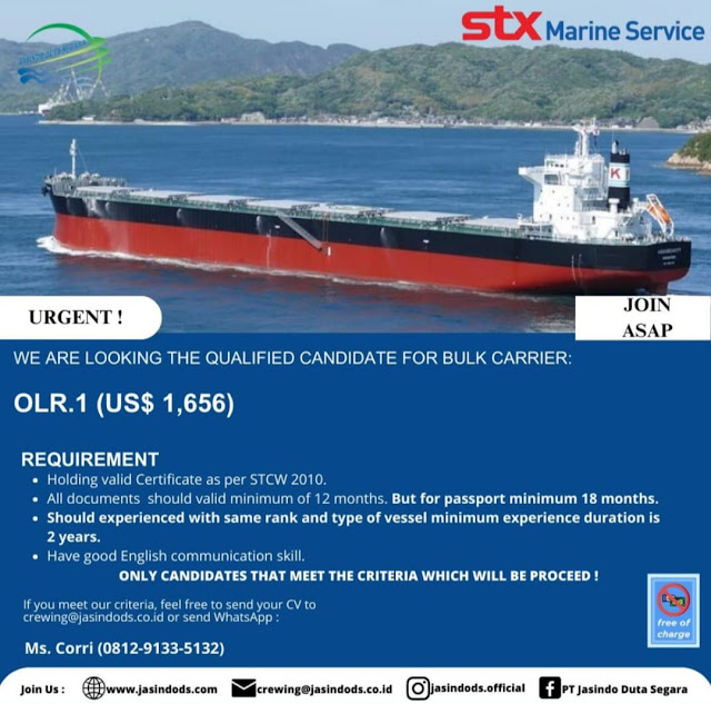 Looking for Crew Ship C/O, Oiler Bulk Carrier January 2024