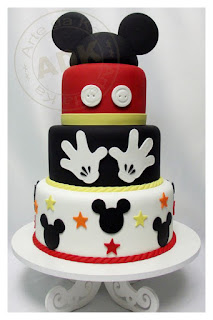 ideas de tartas o pasteles para fiesta cumpleaños Mickey Mouse 3