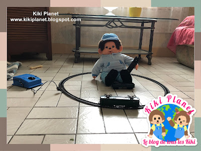 kiki monchhichi train jouet toys vintage jouef wagon 