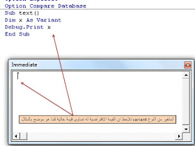 المتغيرات variables فى VBA واستخدامه مع برنامج ميكروسوفت اكسس MS access
