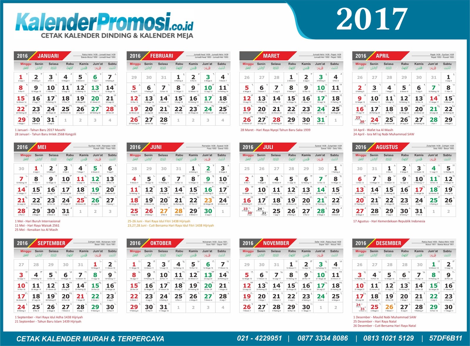  Kalender  2021 Lengkap  Hari Libur Nasional dan Cuti Bersama 