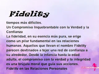 significado del nombre Fidelity